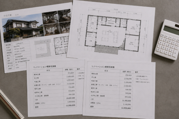 物件とリノベーション費用を同時に検討する方法も